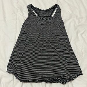 Black and White Striped Women's Top